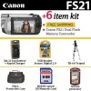Troubleshooting, manuals and help for Canon FS21Kit1-BFLYK1 - FS21 Dual Flash Memory Camcorder 3420B001AA