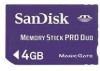 Troubleshooting, manuals and help for SanDisk SDMSPD-4096 - 4GB Memory Stick PRO DUO Static