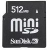 Troubleshooting, manuals and help for SanDisk SDSDM-512-A10M - Mini SD Flash Memory Card