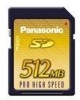 Get support for Panasonic RP-SDK512U1A - Pro Flash Memory Card