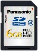 Troubleshooting, manuals and help for Panasonic RP-SDM06GU1K - 6GB High Speed 10MB/s Class 4 SDHC Memory Card