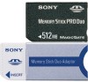 Troubleshooting, manuals and help for Sony MSXM512S - 512 MB Memory Stick PRO Duo Flash Card