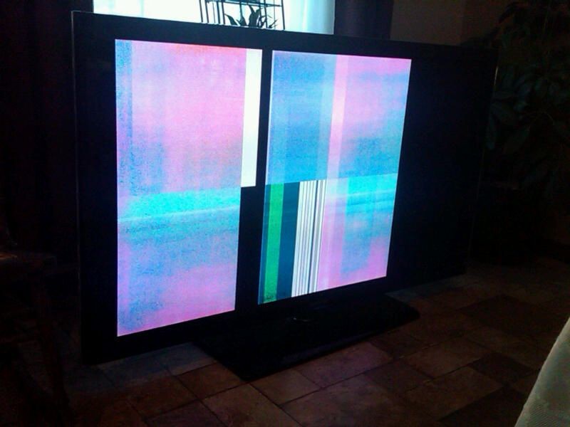 samsung tv color lines on screen