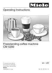 Miele Cm 50 Coffee System Support And Manuals