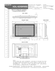 tv sony standby dimensions kdl diagrams flashes goes turn light into
