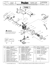 Poulan 2250 chainsaw fuel line diagram