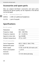 Sennheiser Hdr 125 - RS