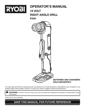 Ryobi P240 Support and Manuals