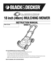 black decker MM675 18 electric lawnhog mulching mower with flip