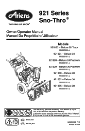 Details about   Snow Thro Deluxe BLOWER 24 27 30 & Platinum 24 & 30 Operator Instruction Manual