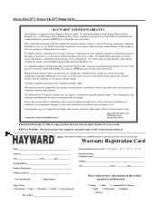 Hayward Power-Flo Support and Manuals